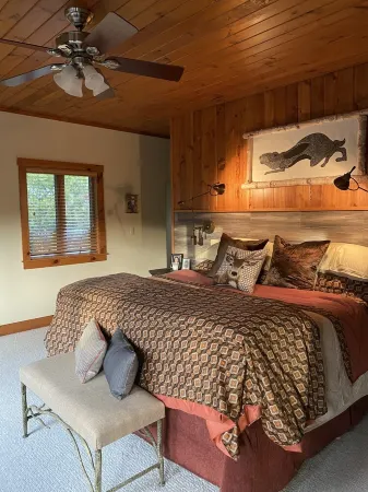 Whiteface Resort on West Branch Ausable River. See Whiteface Mtn from our deck