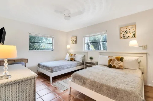 Family friendly Siesta Key home with heated pool. 5 minutes drive to beach.