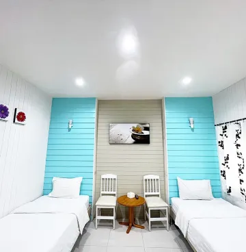 ห้องพักเตียงแฝดพร้อมวิวสวน