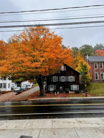 Studio Apt with Full Kitchen. 1 minute stroll over picturesque bridge into town.