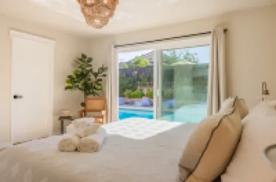 Charming Outdoor-Indoor Flow and Pool View - Vibrant Designer Escape