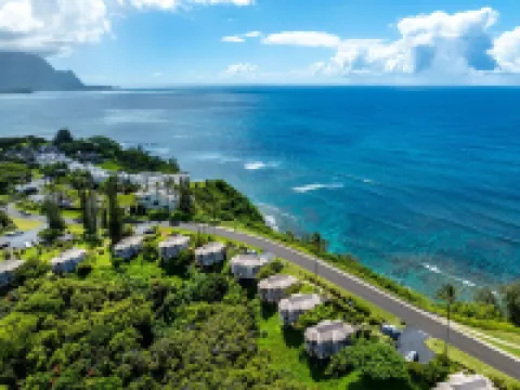 Hawaiian-style Oceanfront Villa - Outrageous Views, Beach Access, Ahh! Hotels in Princeville
