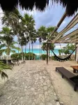 Beautiful cottage in front of the sea. Tulum.