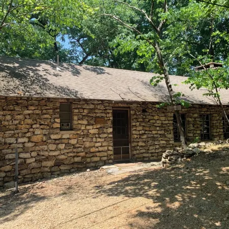 Historic "Woody" Cabin on the River at Miramichee Falls with Kayaks