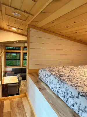 Escape to this private and peaceful tiny home with hot tub in Sharon, VT!