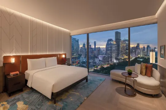 ห้องเตียงคิงไซส์ พร้อมวิวสวน