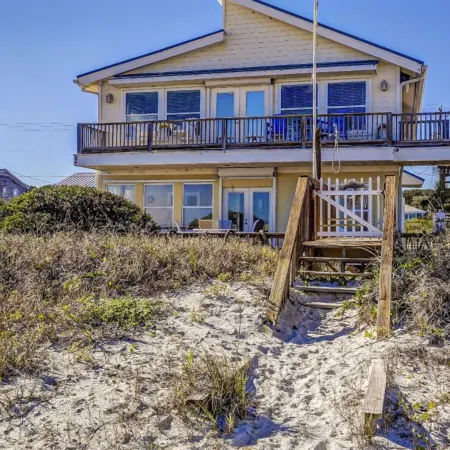 Spacious Beachfront Home w/Deck, Balcony, Central A/C, Washer/Dryer, and WiFi