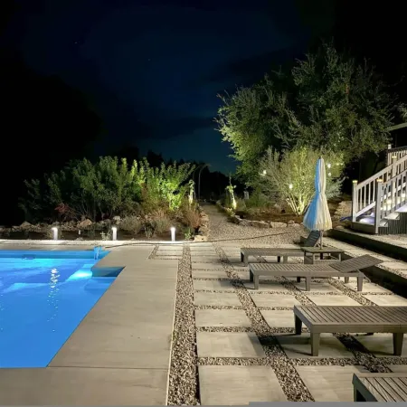 Hill Country Retreat on 4 Acres With Saltwater Pool Sunset Views