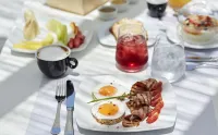 Mr and Mrs White Tinos - breakfast