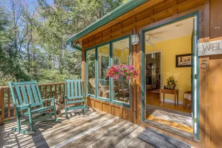 Cozy Mountain Top Cabin 13 Acres Near Dupont State Forest-Pet Friendly-Wifi- EV Отели в г. Данс Рок