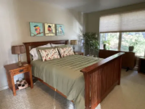 Adorable cottage w/ ocean views, redwoods, and a hot tub. Pets OK!