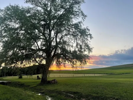 Private Home in Garrett County, surrounded by trees, fields  and farmland.