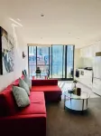 Central Melbourne Getaway with City View Balcony; near Tram Stop & Train Station