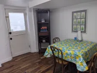 Lovely basement apartment with covered outdoor patio.