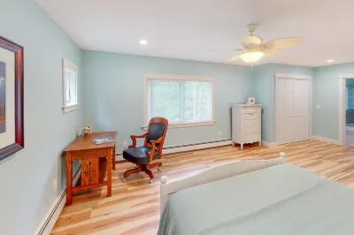 Waterfront home with hot tub, deck, patio, grill, firepit, Ping-Pong, & WiFi Hotels near Acadia National Park