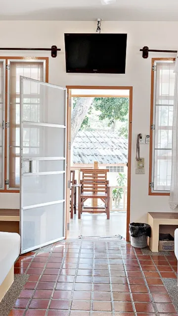 ห้องสำหรับครอบครัวพร้อมวิวสวน