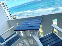 Beachfront Oceanview 1-bedroom condo with balcony, parking, wifi, AC