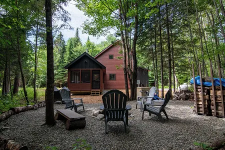 Newly built custom home nestled on the edge of the Bigelow Preserve