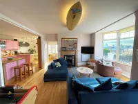 Family home overlooking Woolacombe Beach, designed for fun, sun and surf.