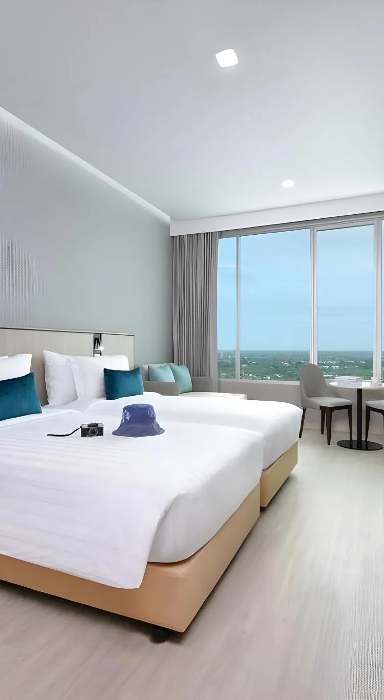 ห้องพรีเมี่ยมดีลักซ์เตียงคู่หรือเตียงแฝด