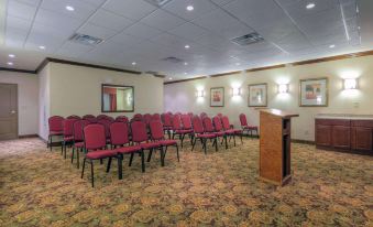 a conference room with rows of chairs and a podium , creating an intimate setting for meetings or presentations at Country Inn & Suites by Radisson, Emporia, VA