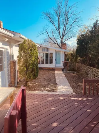 Indigo Blue modern open vibe on tree lined street