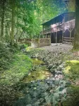 Cozy cabin sitting directly on multiple creeks for the most relaxing stay.