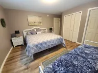 Experience panoramic views in ur 5-bed Frankfort retreat minute to Lake Michigan