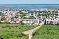 A beautiful beachfront property stunning  views of the beach, and Atlantic City.