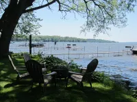 Enjoy a 4-bedroom vacation home with 75 feet of lake frontage on Chautauqua Lake