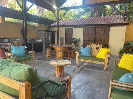 Spacious Palapa half a block of waterfront.