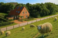 New !!! FeWo Strandkorb - right on the dike with a large garden