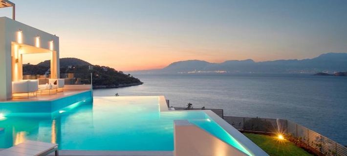 Welcome to Villa Soligia! Beach Front Villa Large Private Pool Amazing Sea View Hotels in Corinth