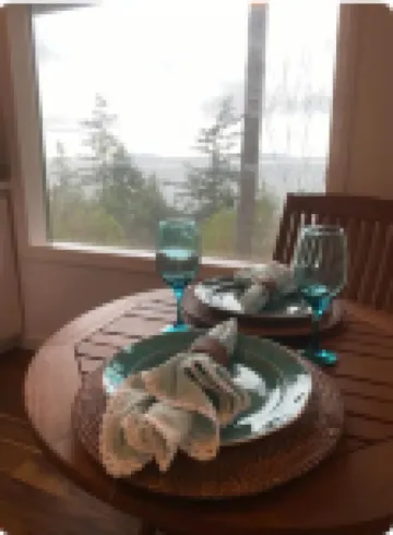 Cozy hidden gem tucked away where the mountains meet the sea.