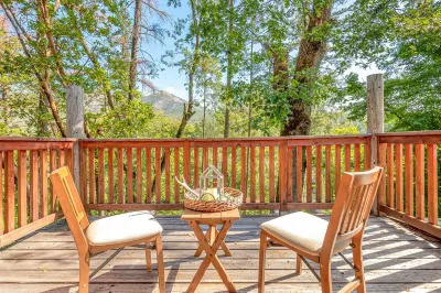 -River Retreat Log Cabin w/ Gym, Game Room, and Sauna-