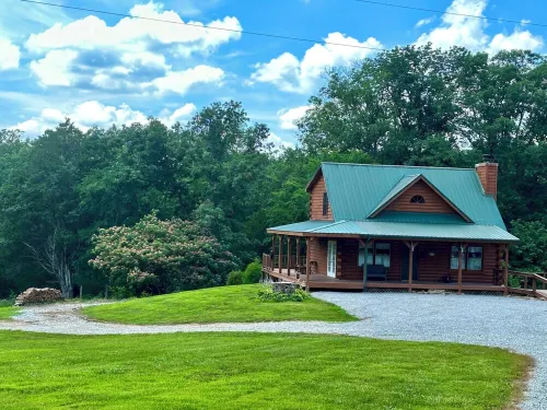 Secluded log cabin in the Shawnee national Forest