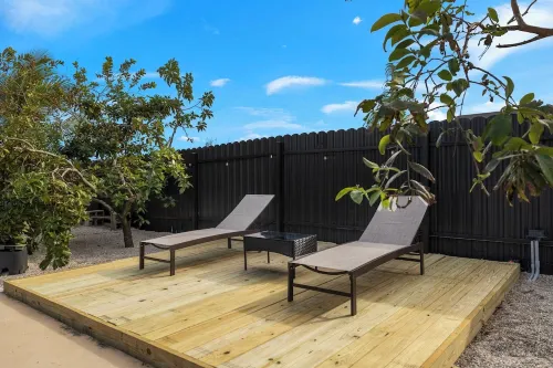 Cape Heaven, heated pool, and volleyball court, and park.