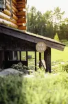 Central yet quiet Log Cabin on 4 acres with laundry, kitchen, bathroom and sauna