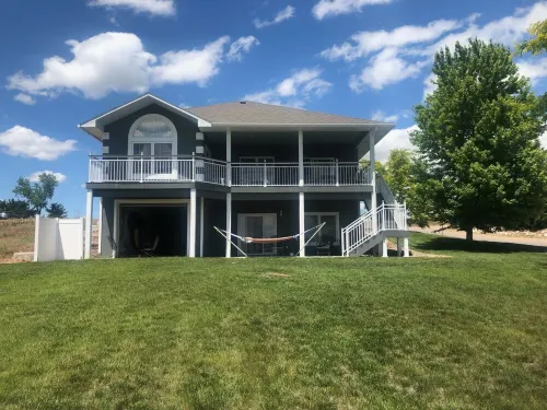 Just steps to the beach.  Lakefront Property with Endless Views.