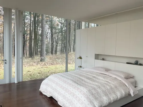 Modern Glass House designed by renowned architect Thomas Phifer