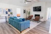 Luxurious Pool Oasis and Chic Sunroom Office - Spacious Retreat