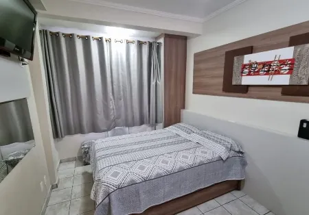 Living room, furnished with sea view 7th floor Отели рядом с достопримечательностью «Museum of the Port of Santos»