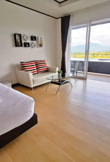 ห้องดีลักซ์ เตียงแฝด พร้อมวิวภูเขา