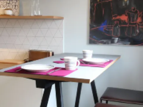 Modern flat facing south with view over mountains and lake Hotels in Murnau