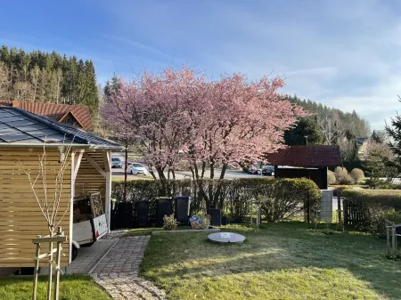 Apartment with fireplace on the Rennsteig in the Thuringian Forest