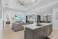 BUILT IN 2023! 5 BD 2 BA HUGE LANAI W/ SOUTH FACING HEATED SALT POOL, 2 KINGS