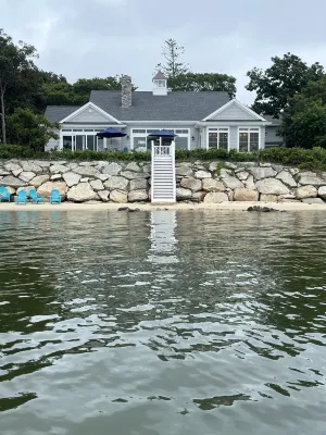 Brand new private  beachfront home in Mashpee on Waquoit Bay