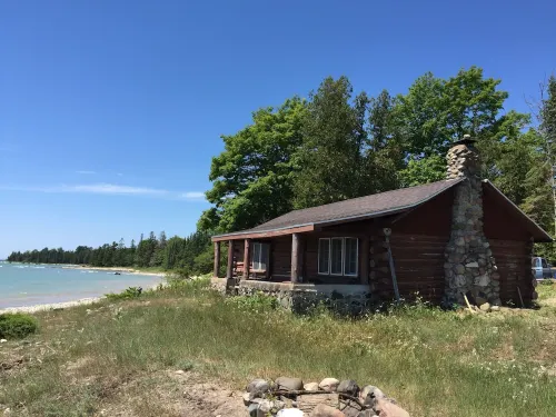 Rustic Authentic Michigan Log Cabin