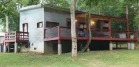 One of a kind cabin in the woods.  Quiet and private but close to everything.