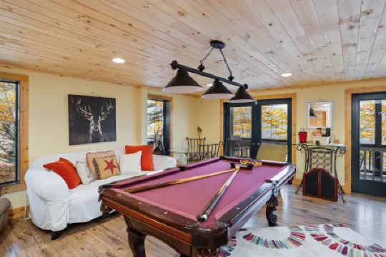 Mountain Escape with Game Room and Hot Tub - Charming Log Haven